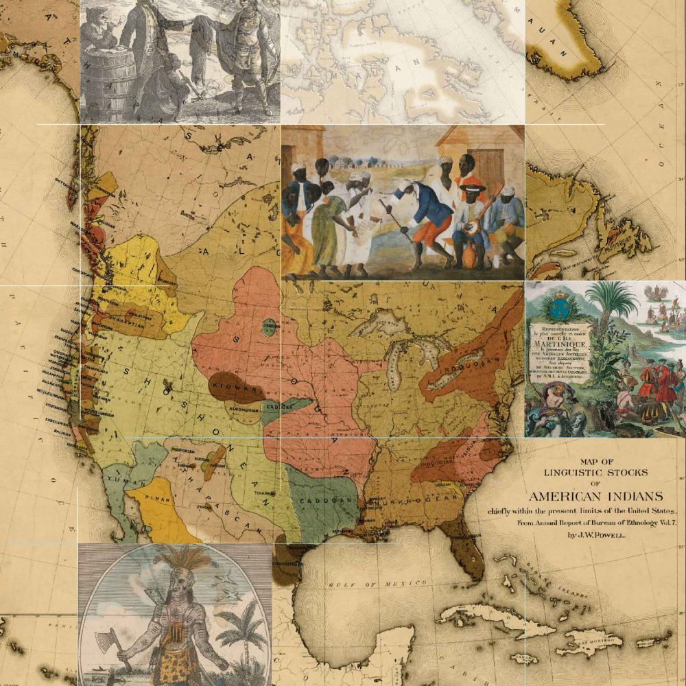 Map collage by John Wesley Powell