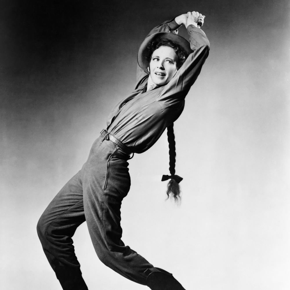 Agnes de Mille publicity still from Rodeo. 