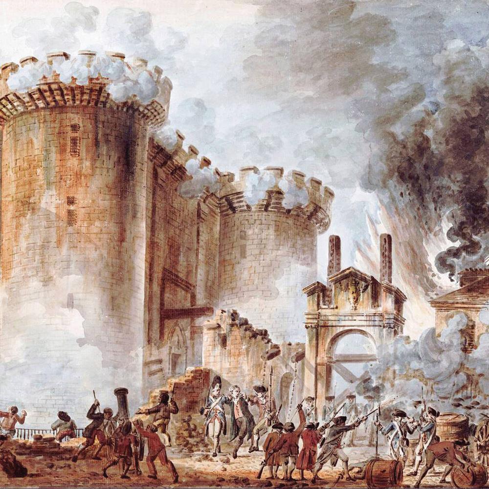 Painting of the storming of the Bastille