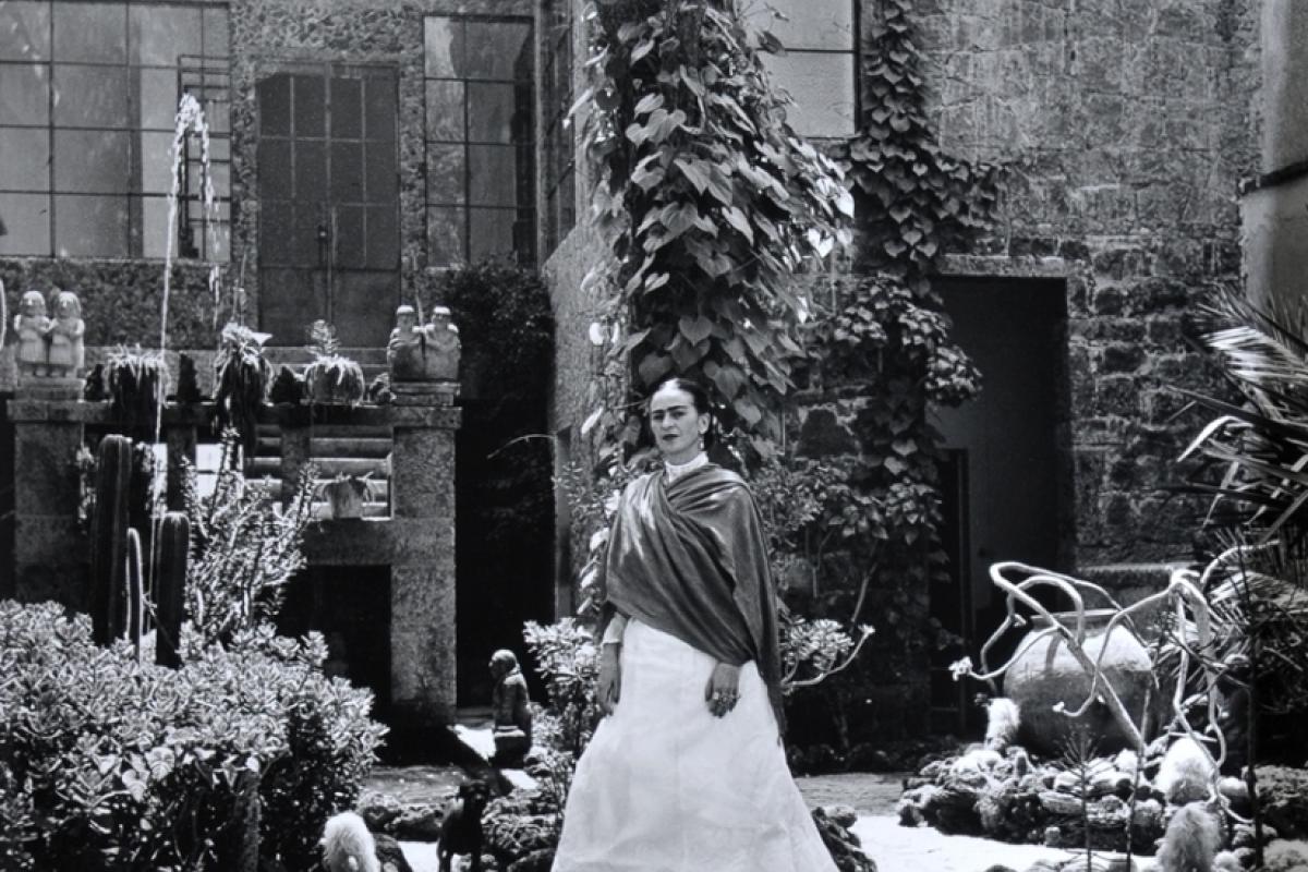 Gisèle Freund, Frida in the Garden, Casa Azul, ca. 1951. From the exhibition FR