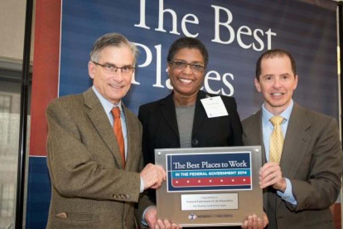 NEH Chair William Adams and Deputy Chair Carole Watson at Best Places to Work aw