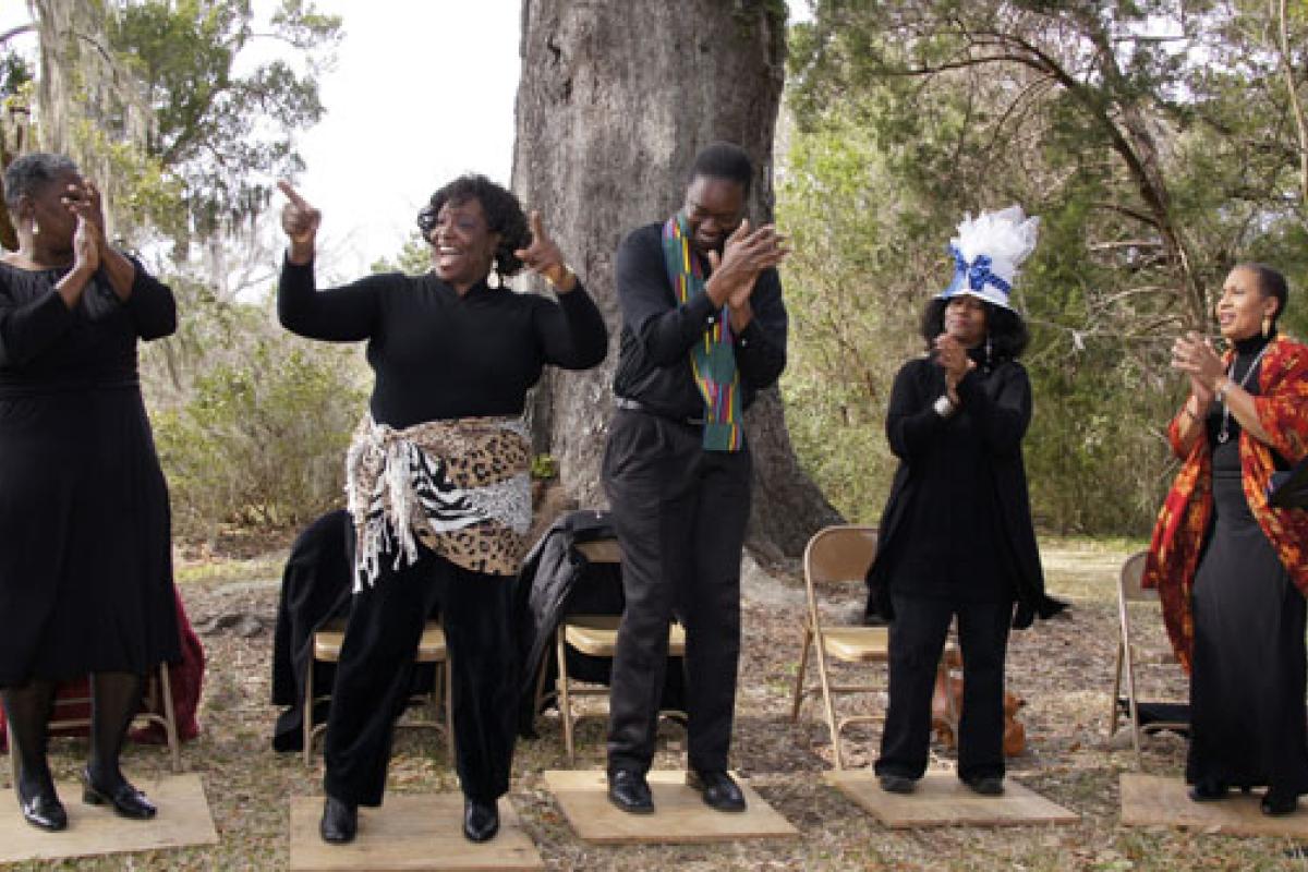 Photograph of the Magnolia Singers, a Gullah musical group