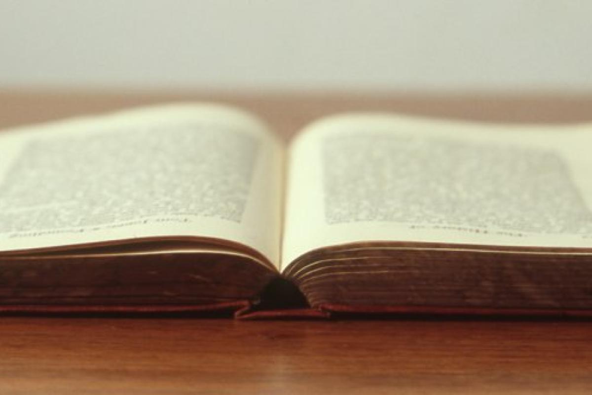 open book on table