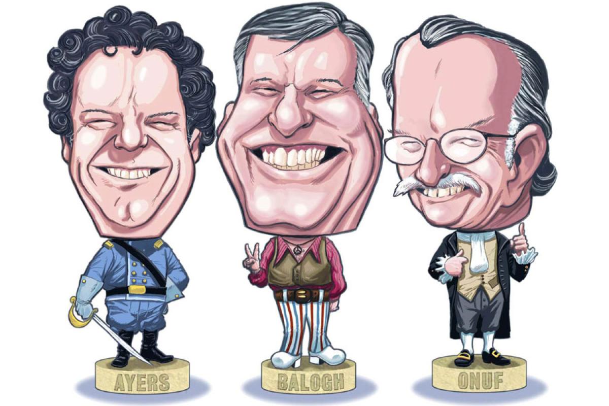 BackStory with the American History Guys bobblehead caricatures