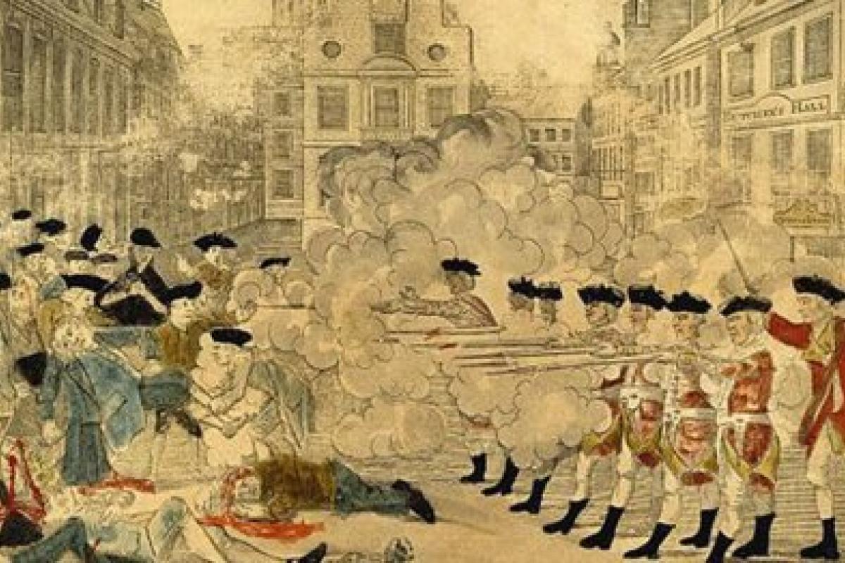 Depiction of the Boston Massacre, 1770 engraving
