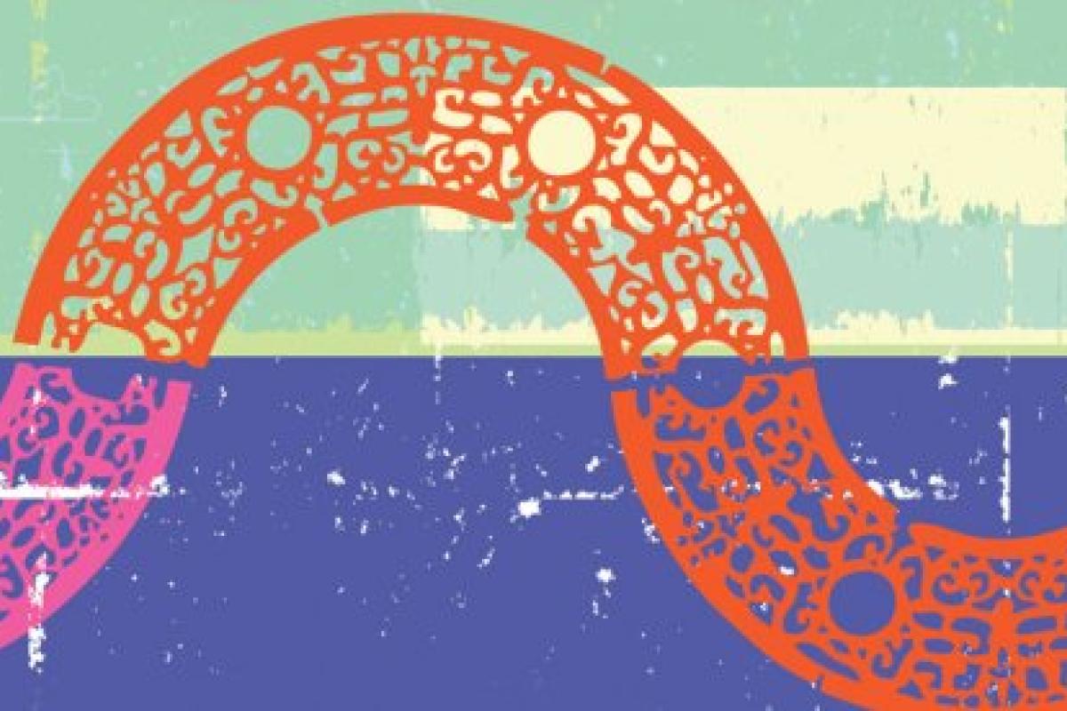 stylized image of bridge