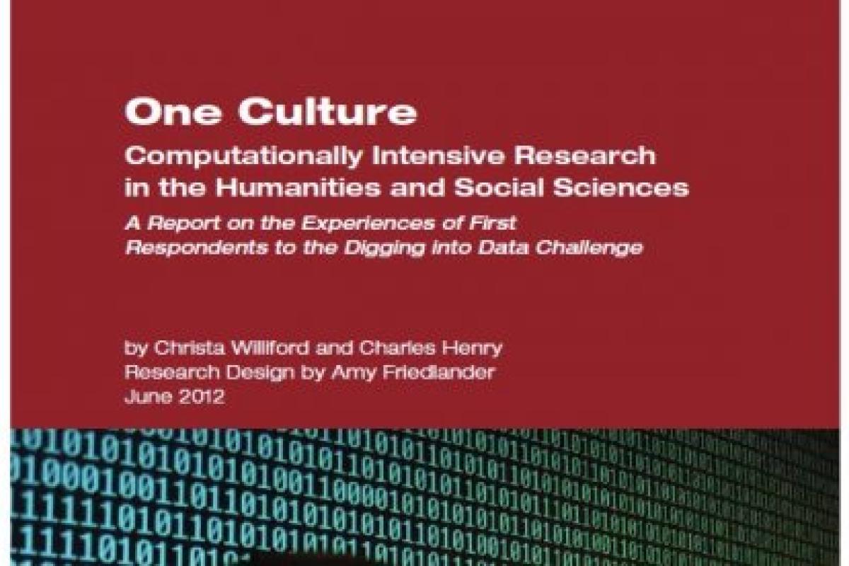 Cover design of the CLIR report on "Digging into Data"