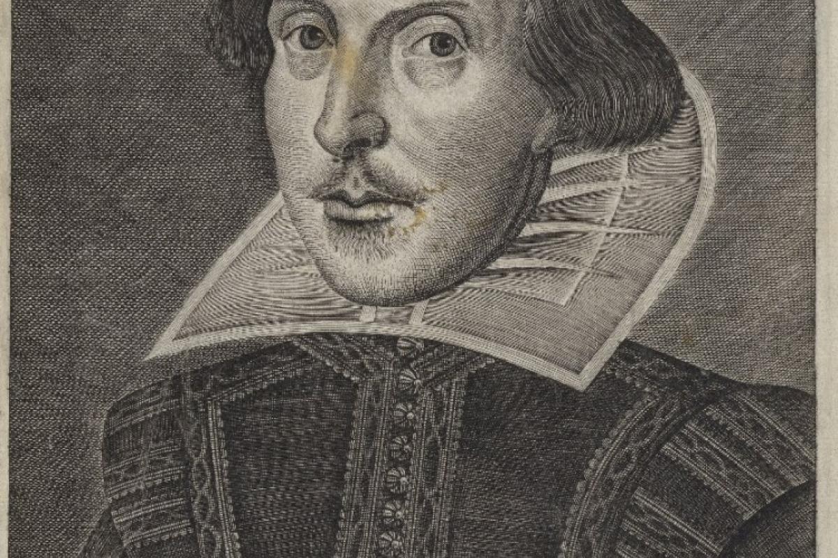 Martin Droeshout. Shakespeare. Engraving, 1623.