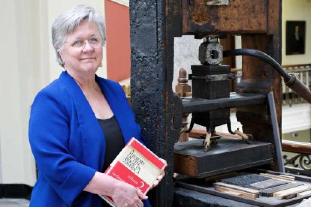 Ellen S. Dunlap, president of the American Antiquarian Society