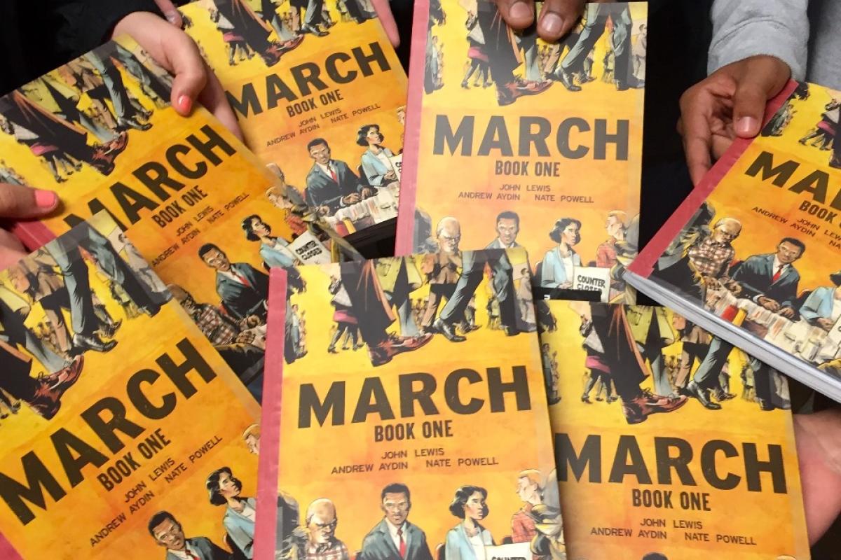 March, a graphic novel by Congress John Lewis, Andrew Aydin, and Nate Powell