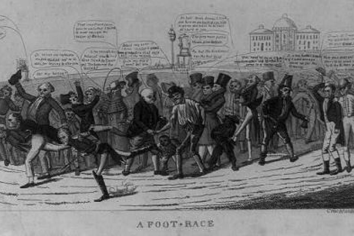 A foot-race: A figurative portrayal of the presidential race of 1824