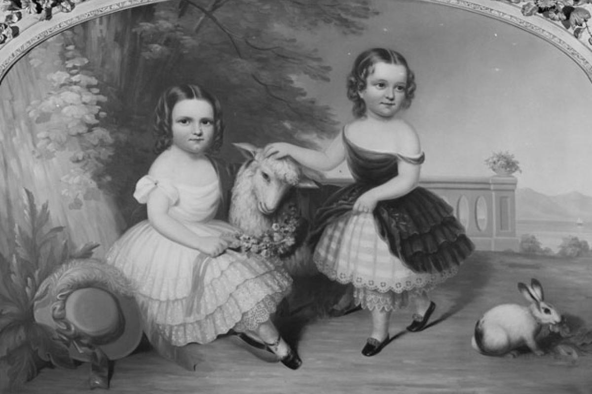 Anna Marie Gilbert (Mrs. Richard Duncan Harris) and Clara Magdalene Gibert
