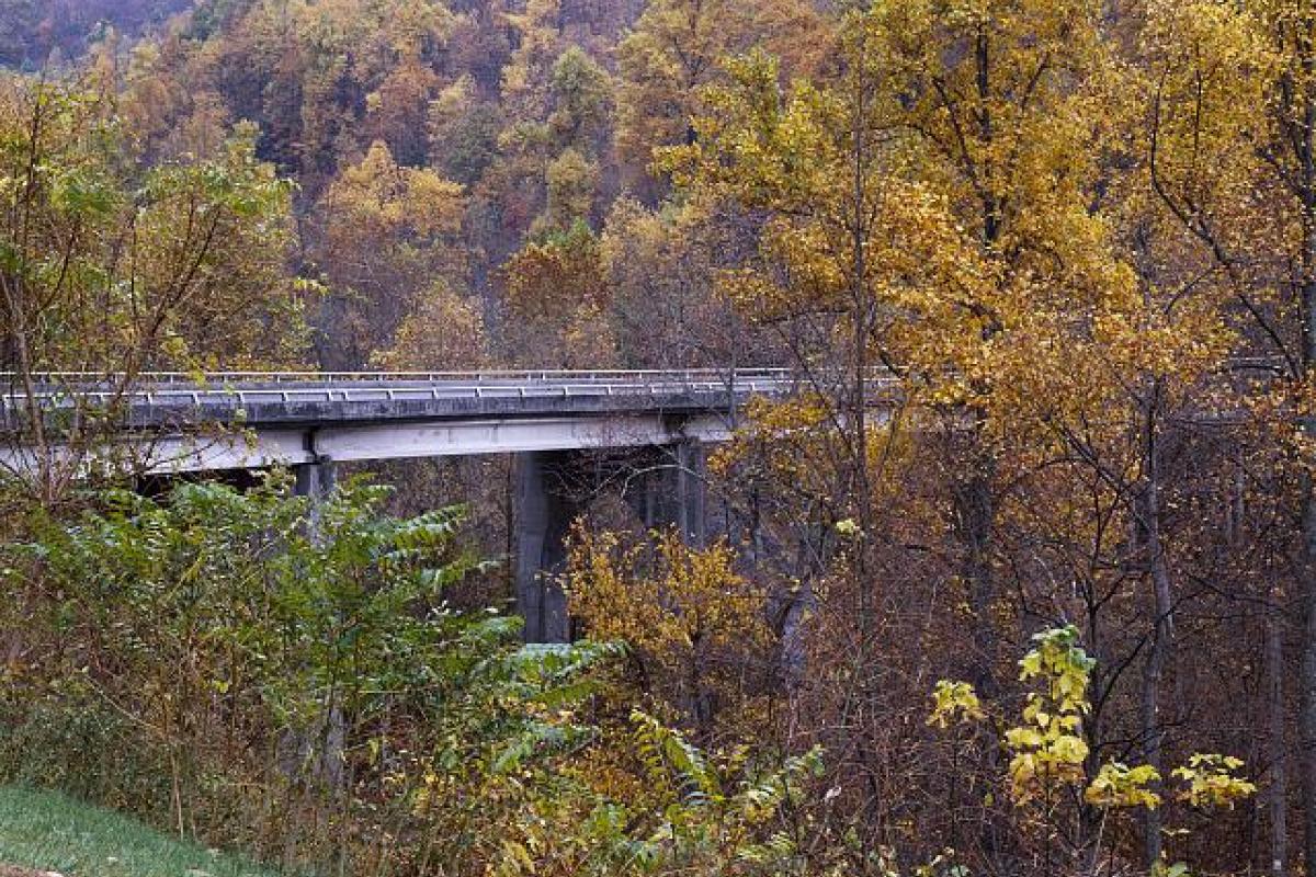 Autumn on the Blue Ridge Parkway in North Carolina