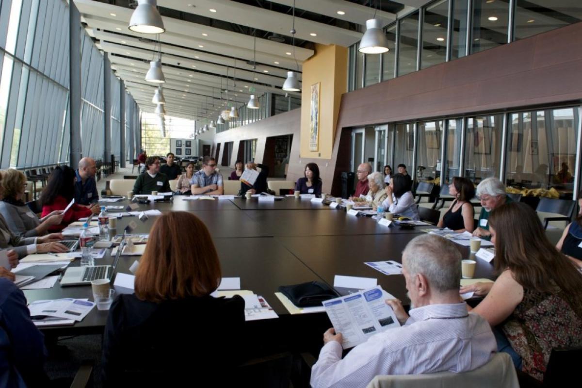 People sitting at a conference table