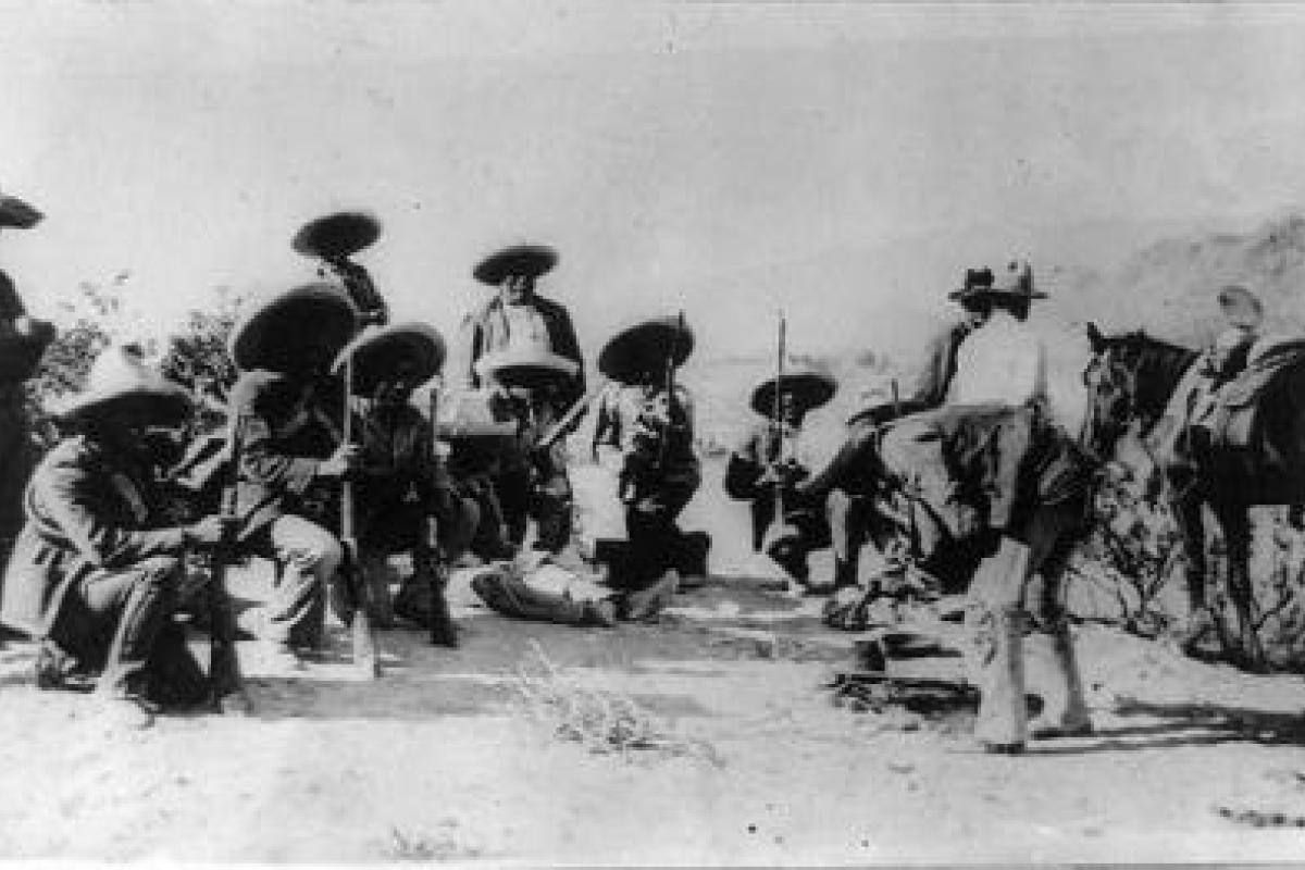Lunch in insurrecto camp near Juarez--Mexican War