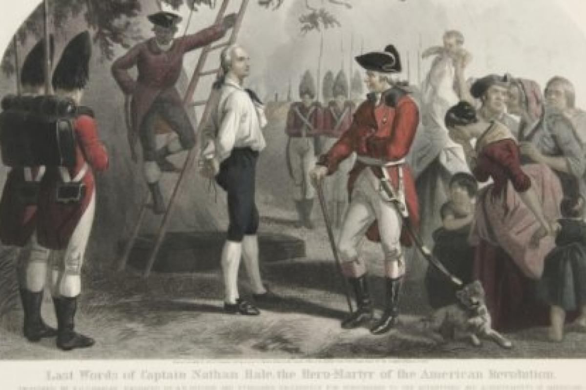 Last Words of Nathan Hale, 1858, by Alexander Hay Ritchie