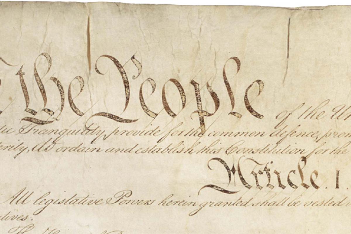 "We the People" US Constitution section
