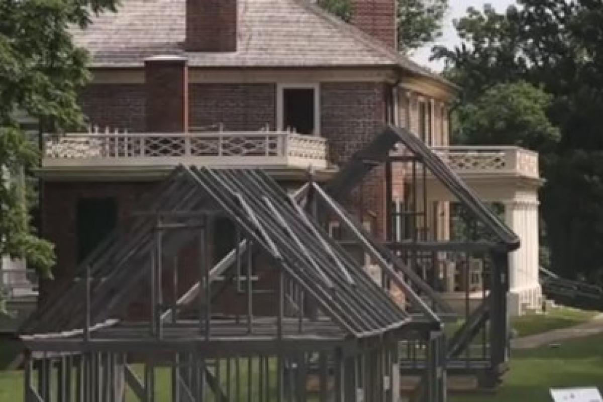 Montpelier slave quarters reconstruction