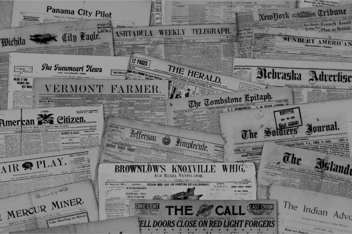 Newspaper Covers from Chronicling America