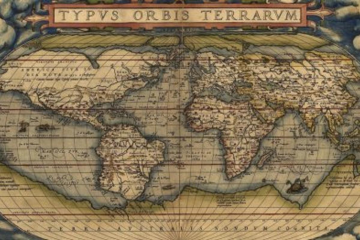 Ortelius World Map Typvs Orbis Terrarvm, 1570.