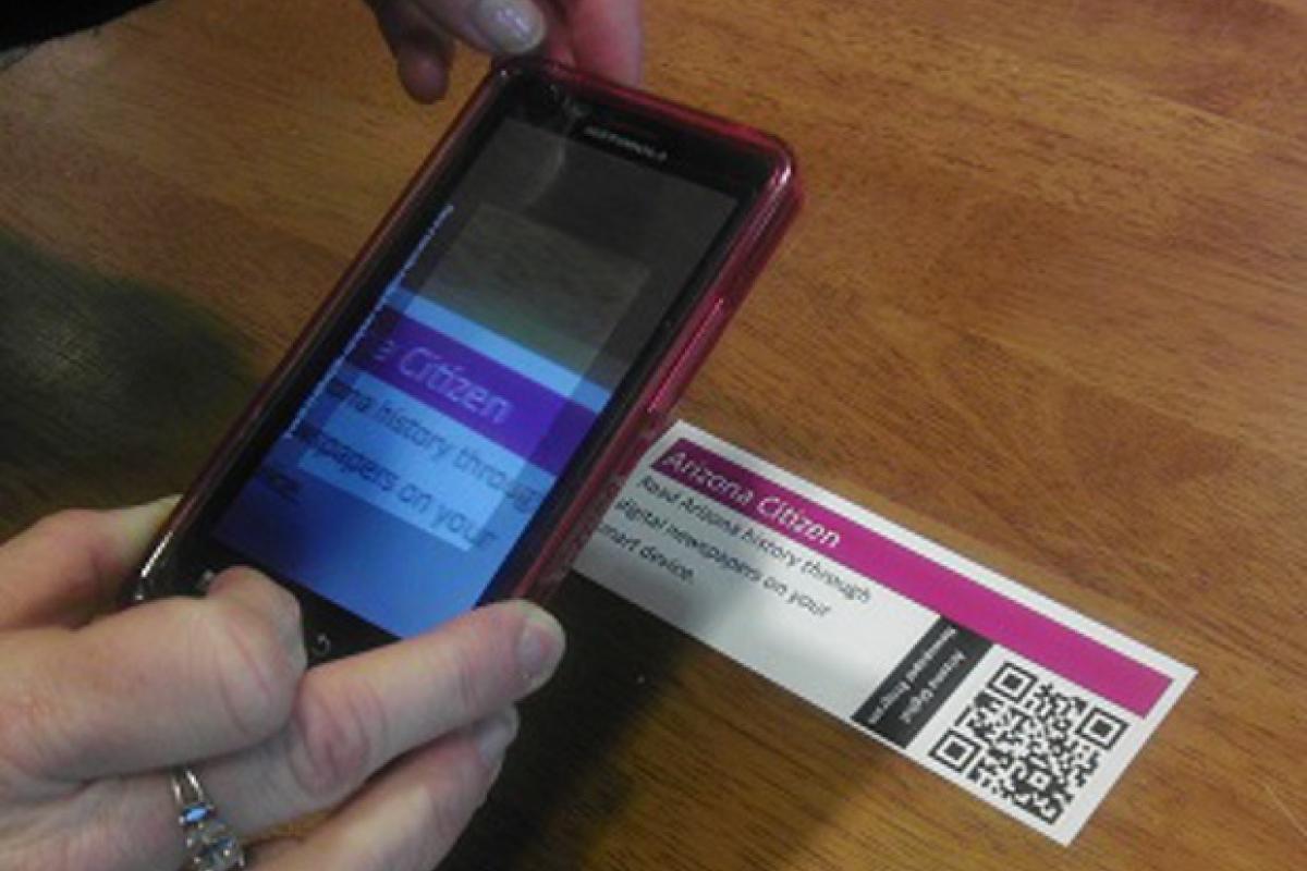 Scanning Arizona Digital Newspaper Project QR Code