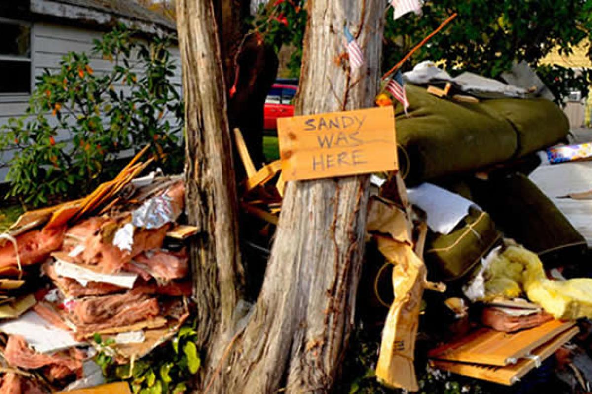 "Sandy was here." Arm-of-the-Sea Productions, Inc., Malden on Hudson, NY