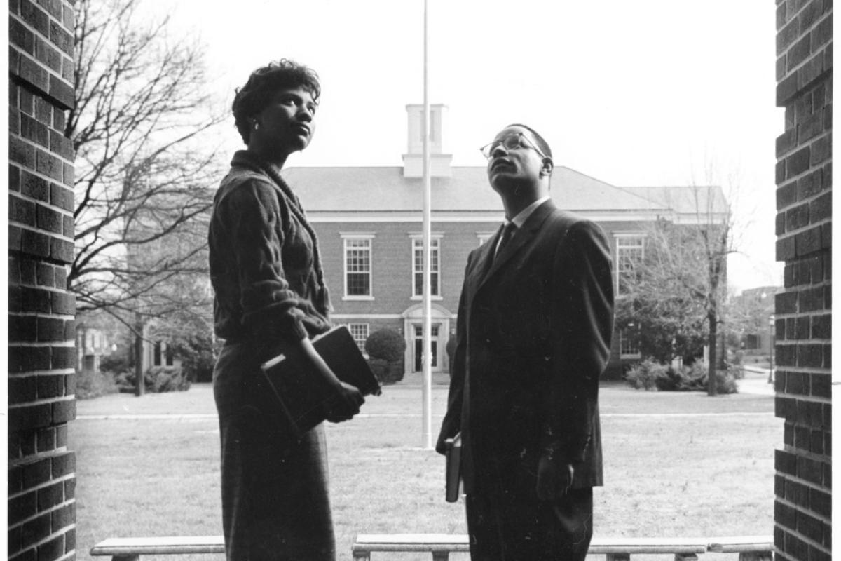 Students in an Entryway