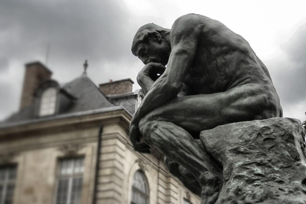 Rodin's "Thinker" sculpture