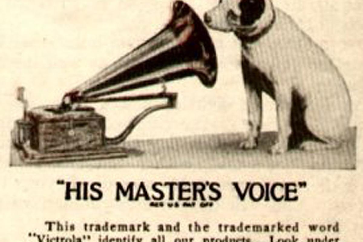 The logo of the Victor Talking Machine Company