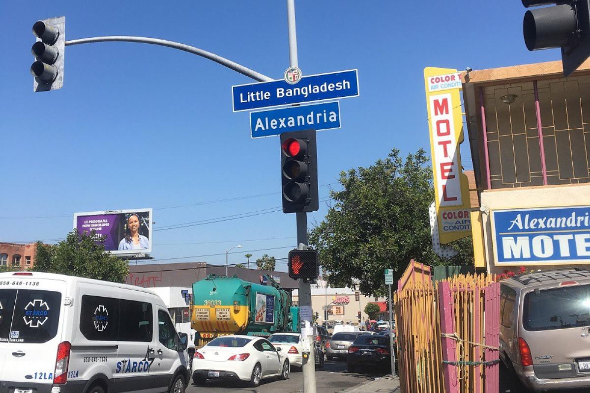 Photography of Little Bangladesh street sign