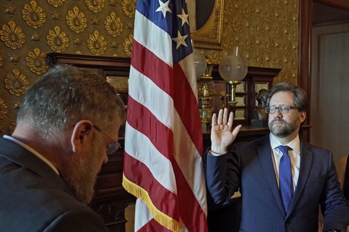 Jon Parrish Peede Sworn In as Chairman of the National Endowment for the Humanities