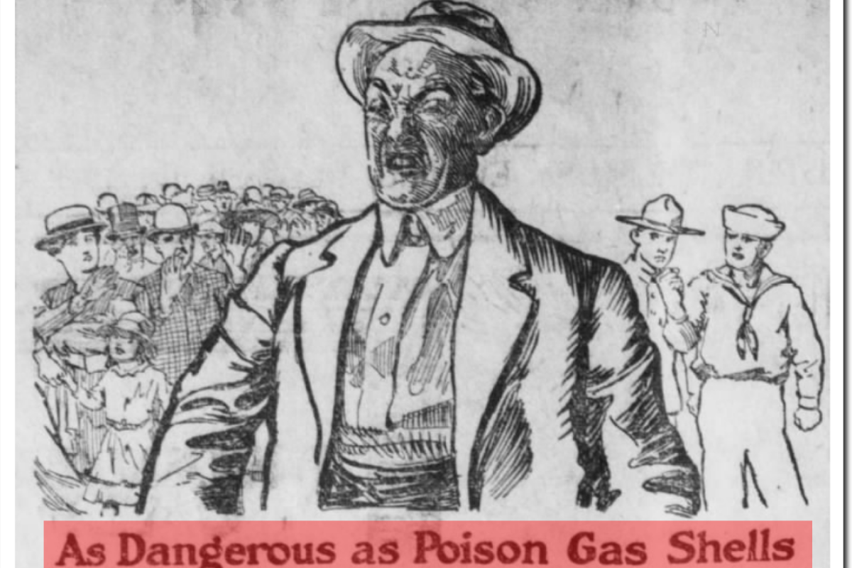 U.S. Public Health ad on dangers of Spanish Flu epidemic during World War I.