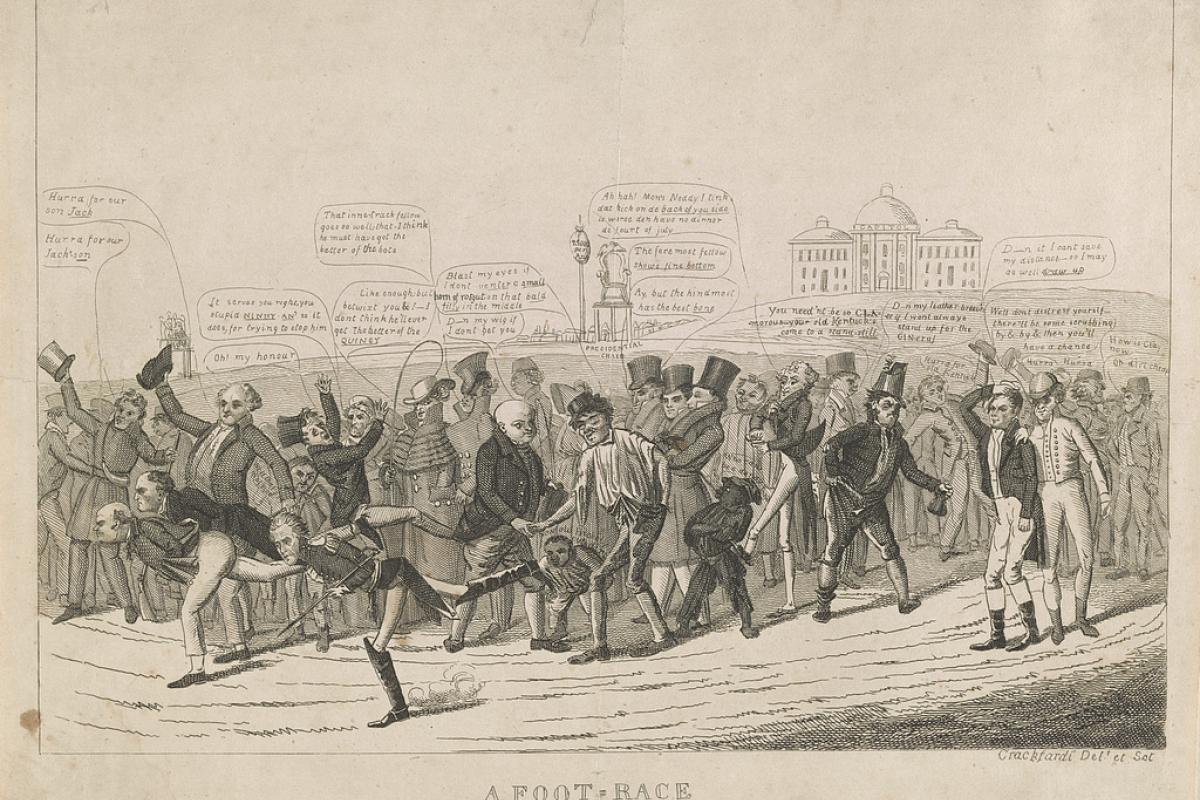 A foot-race: A figurative portrayal of the presidential race of 1824