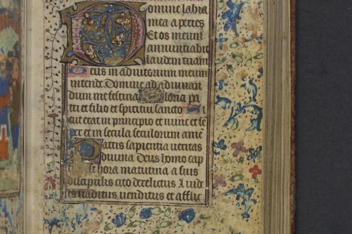 This image, from Lewis E 105 Book of Hours, Use of Rome, resides in the collection of the Free Library of Philadelphia.