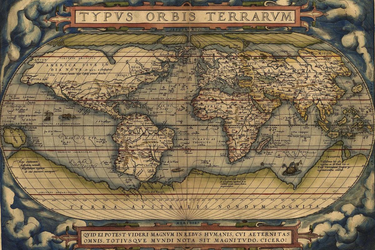 Ortelius World Map Typvs Orbis Terrarvm, 1570.