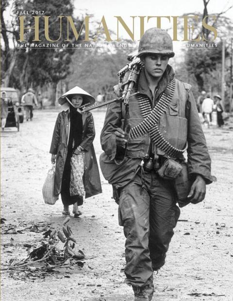 Americans and Vietnamese refugees in Hue in 1968