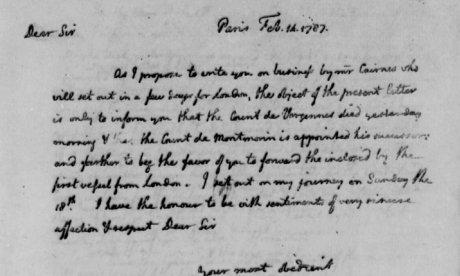 original letter from Thomas Jefferson to John Adams