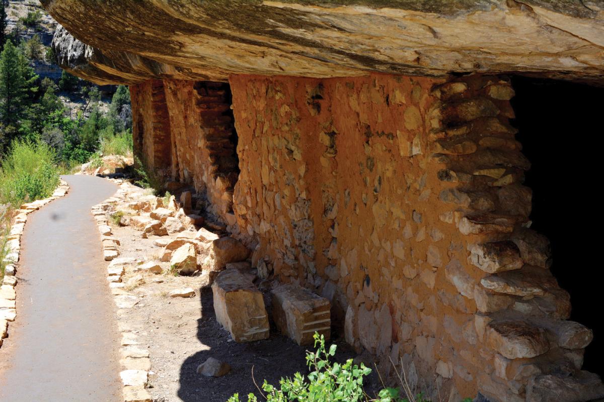 ancient dwelling carved into rock