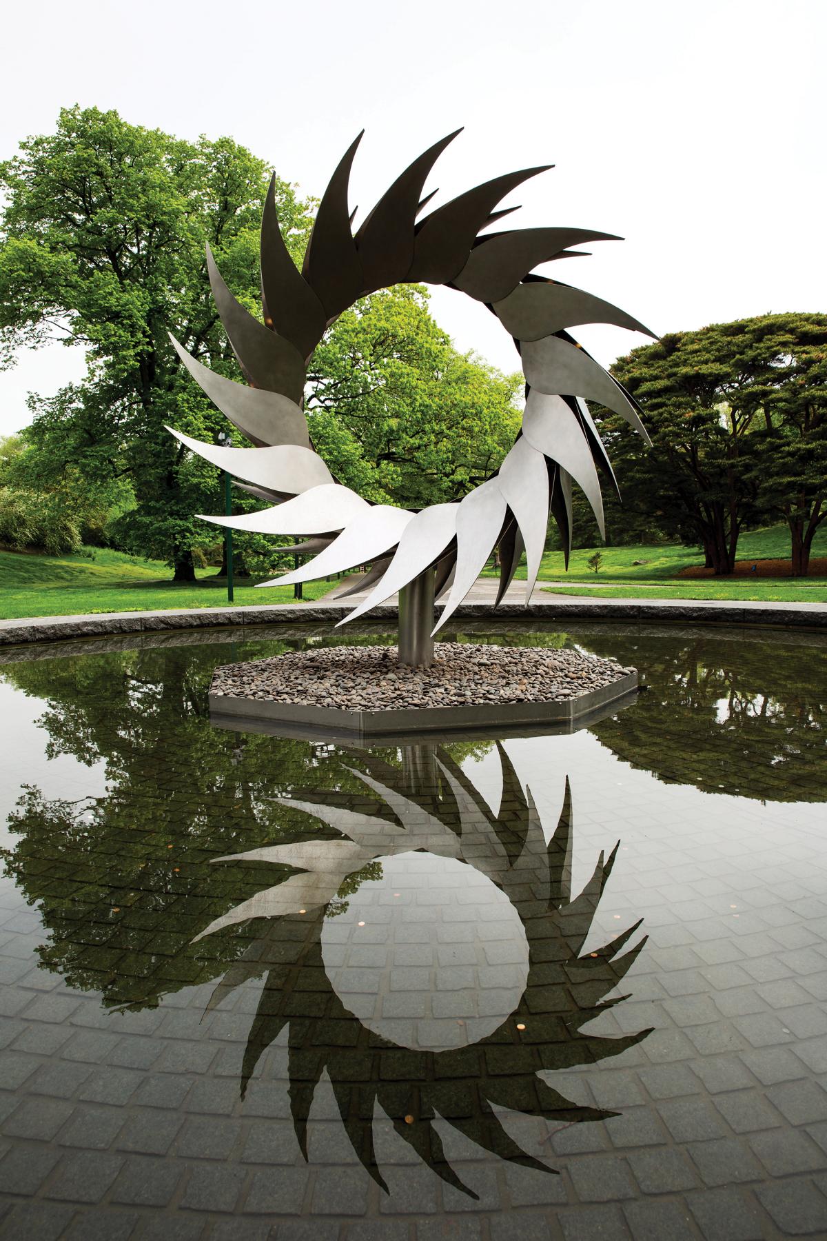 Mark Chai sculpture at the New York Botanical Garden