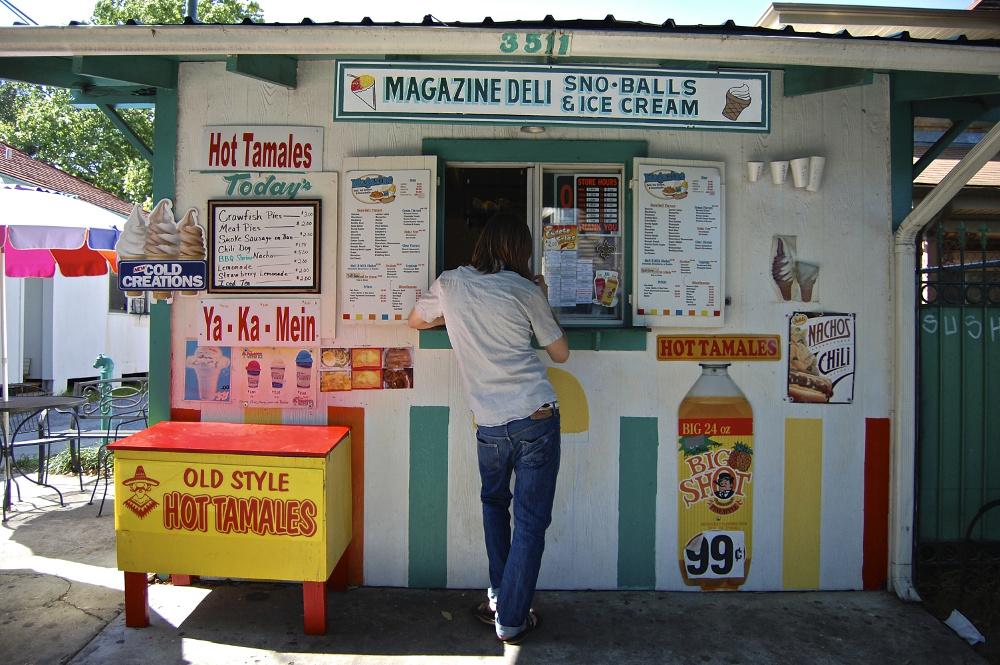 Magazine Deli Snowball & Ice Cream, New Orleans, Louisiana. 