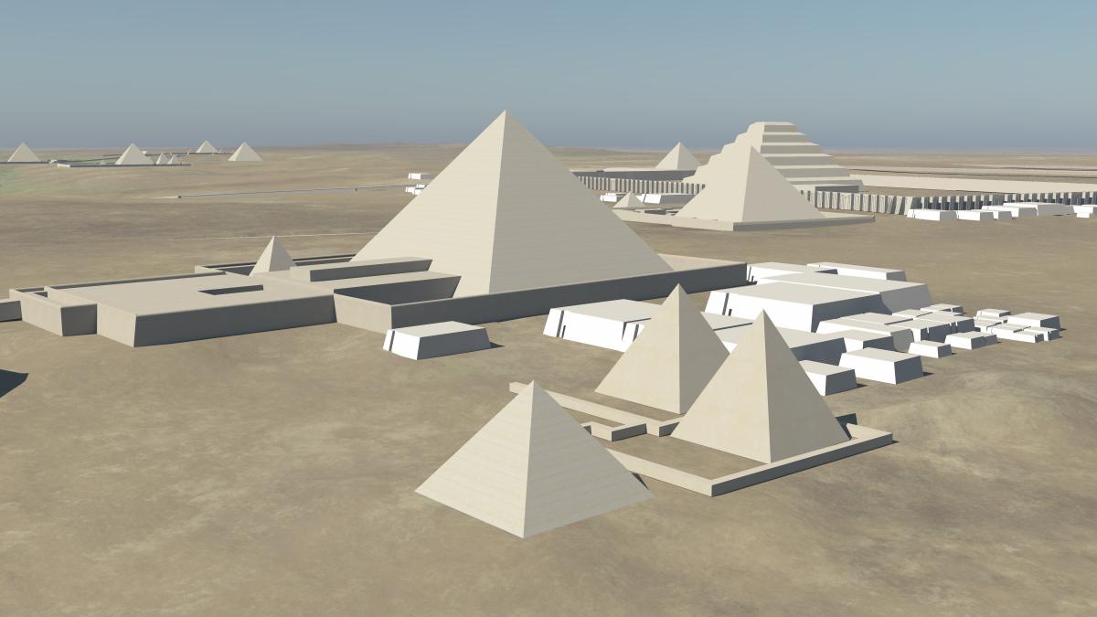 A model visualization of the Teti cemetery from Elaine Sullivan’s Constructing the Sacred: Visibility and Ritual Landscape at the Egyptian Necropolis of Saqqara.