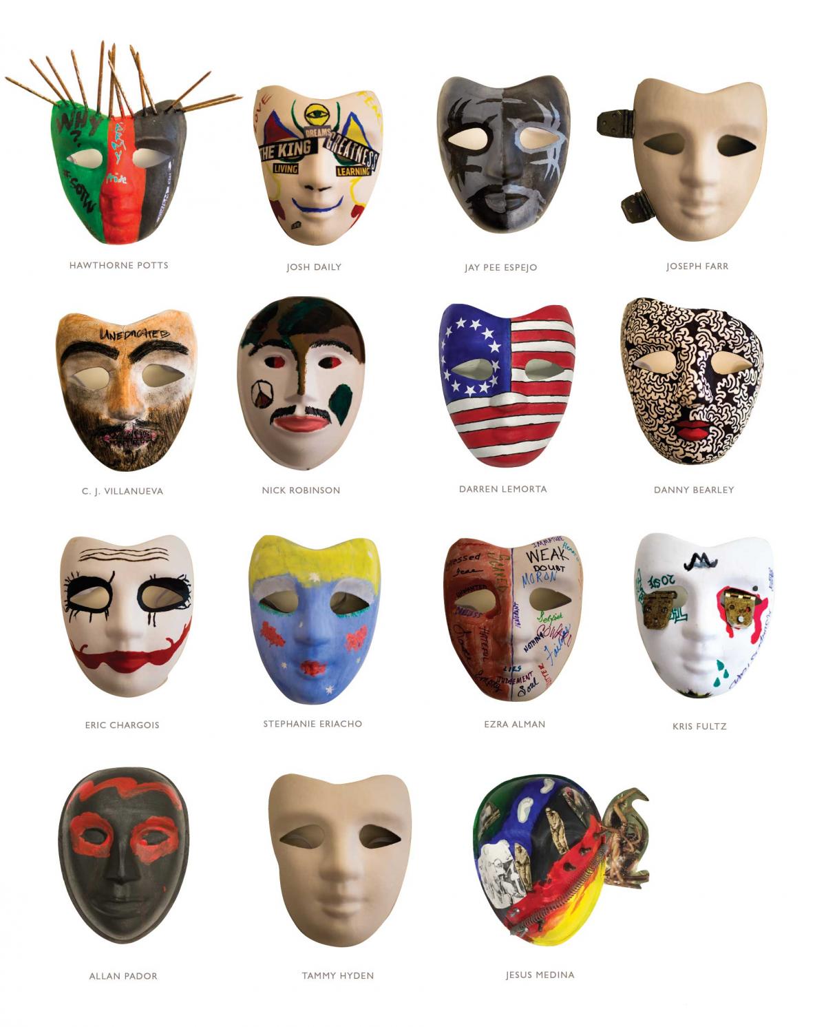 15 painted masks