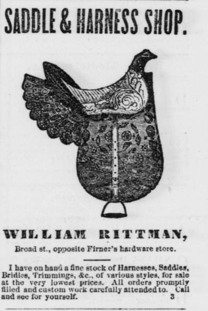 Saddle advertisement. Prescott Journal, July 30, 1869. [https://chroniclingamerica.loc.gov/lccn/sn85033221/]