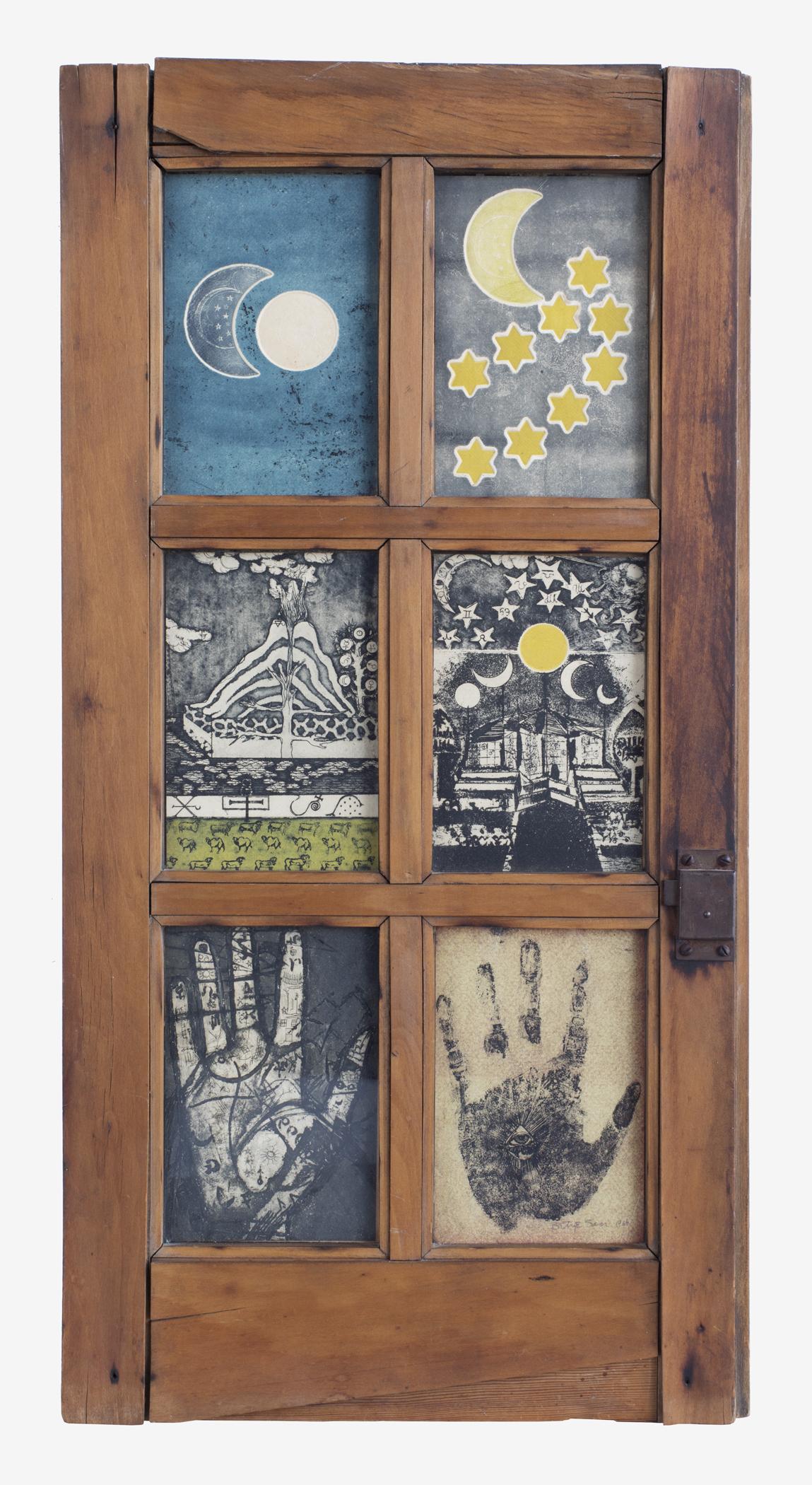 window pane with six different views in each pane