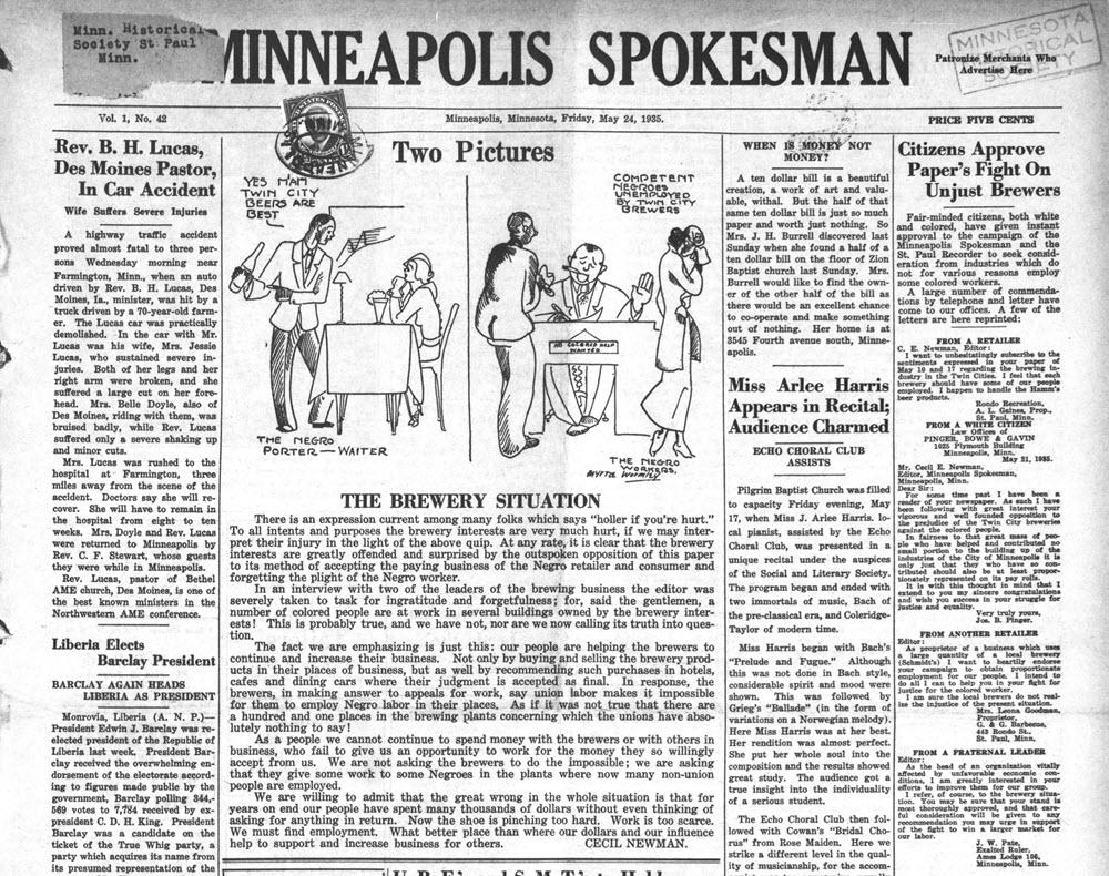 Cecil E. Newman: Newspaper Publisher and Advocate for Minnesota's Black  Community