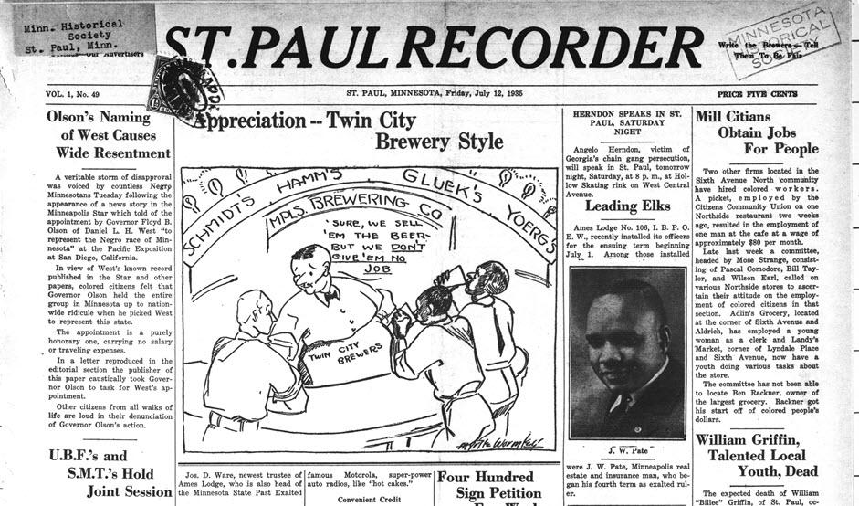 Cecil E. Newman: Newspaper Publisher and Advocate for Minnesota's Black  Community