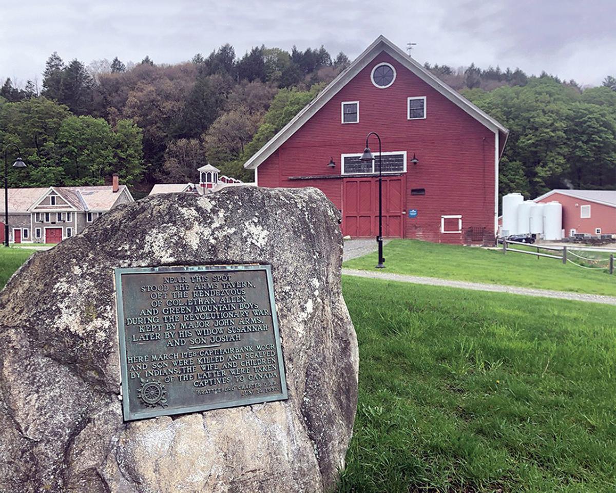 DAR plaque outside Retreat Farm in Vermont. 