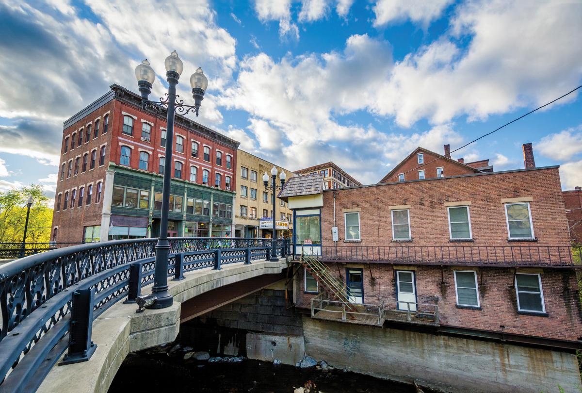 Downtown Brattleboro, Vermont.