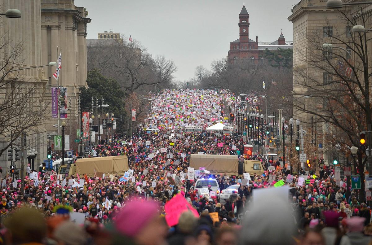 Women’s March demonstration in Washington, D.C., on January 21, 2017