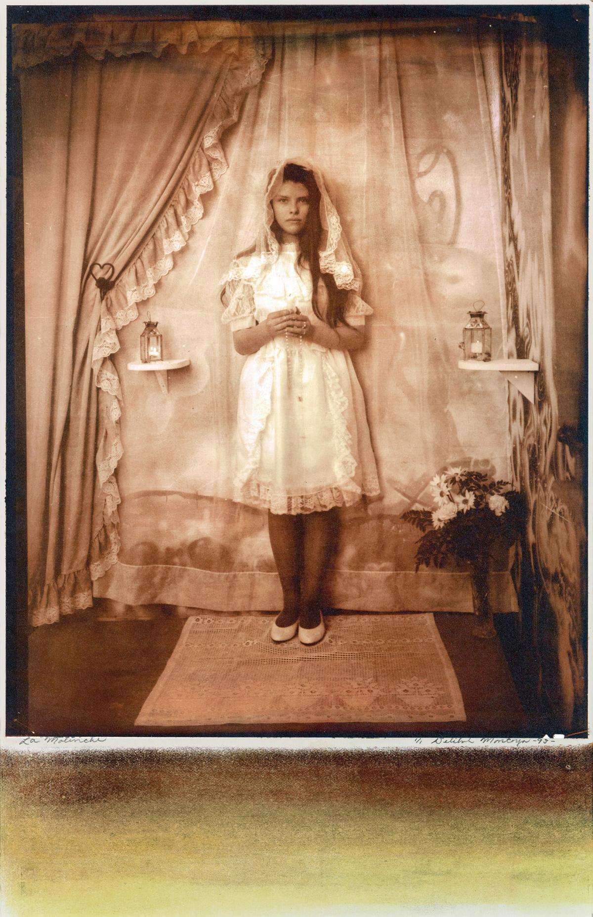 Photo of a girl holding a rosary